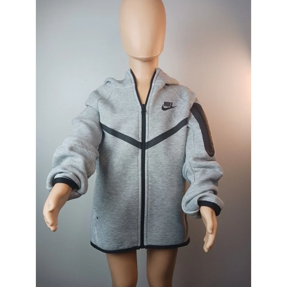 Nike Tech Fleece Hoodie Kids Jacket Grey Size Small